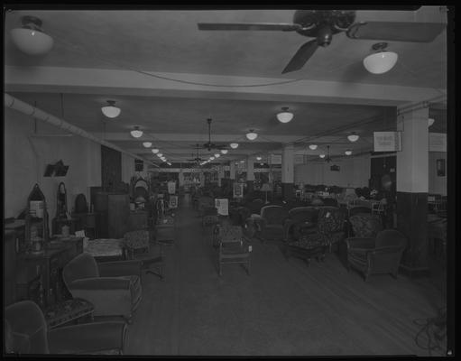 Montgomery Ward Company, 230-232 East Main; interior, home furnishings department