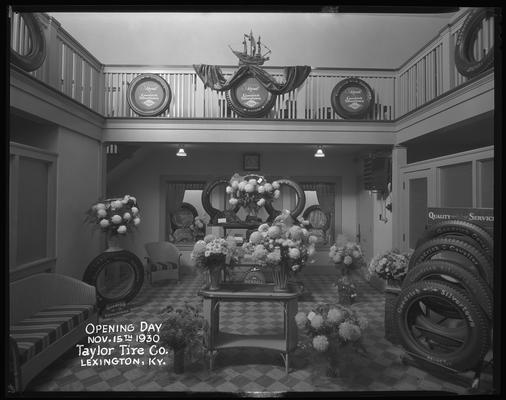 Tayor Tire Company, East Vine and Southeastern Avenue; Opening Day, interior