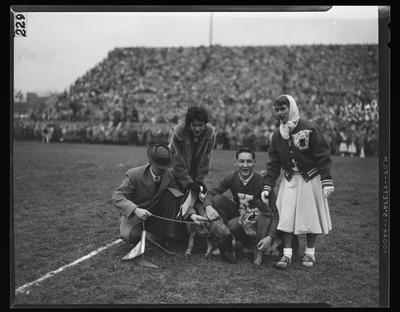 Kentucky vs. Tennessee cheerleaders with wildcat