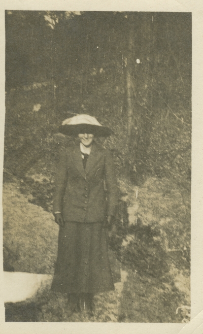 a woman standing outside