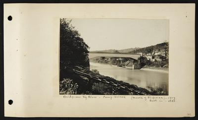 Caption                          Bridge over Ky. River - Camp Nelson (mouth of Hickman) - 1907, built in 1838