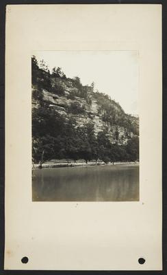 River and bluffs on far bank