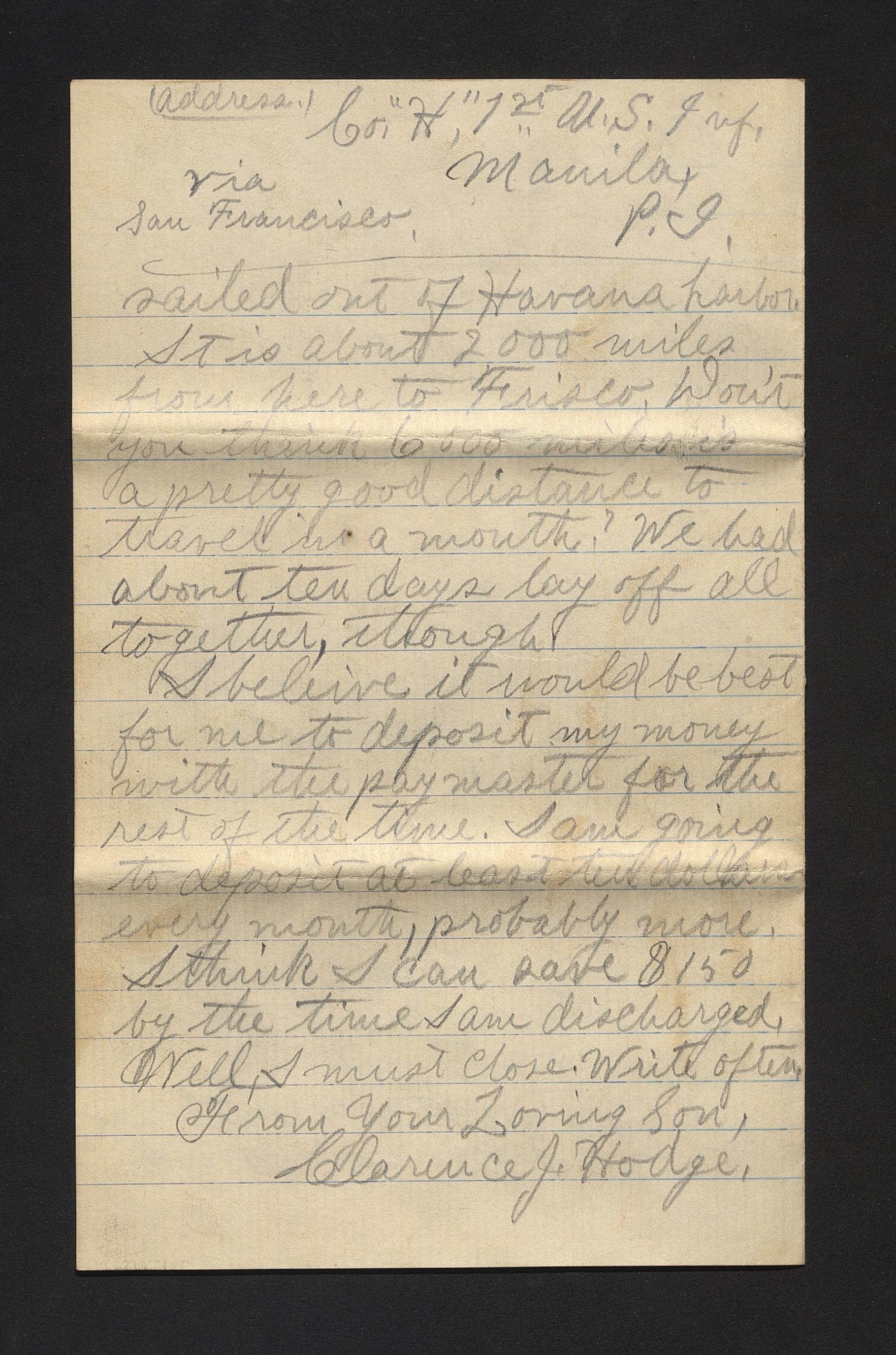 Wade Hall Collection of American Letters: Clarence Hodge letters