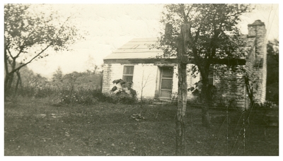 Small house; hand-written note on back: 