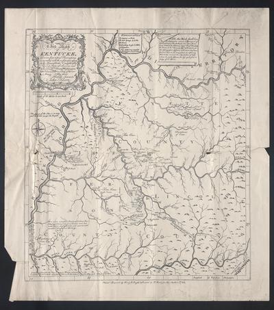 Facsimile of Kentucke map drawn by John Filson