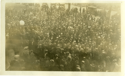 Crowd of protesters