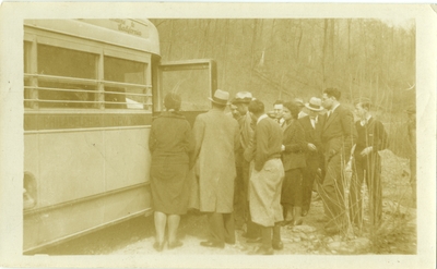 Students at door of bus