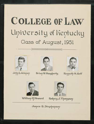 Class of 1951 (August)