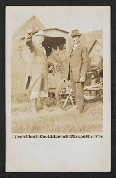 President Collidge at Plymouth, Vermont