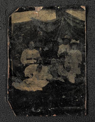 Group, unidentified. Tin-type photograph