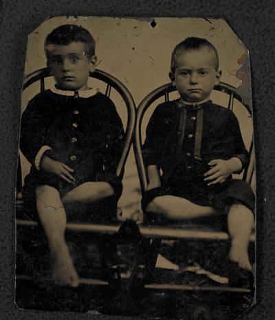 Males, young, unidentified. Tin-type photography