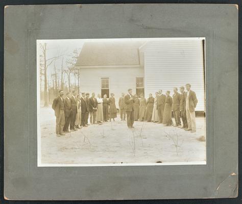 North Carolina Students. Back of the photograph reads: W.H. Cannady, Duna N.C. 'N.C. open air spelling match'