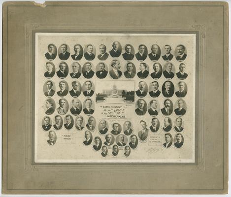 Composite of portraits of men, identified as Senate of Kentucky as High Court of Impeachment