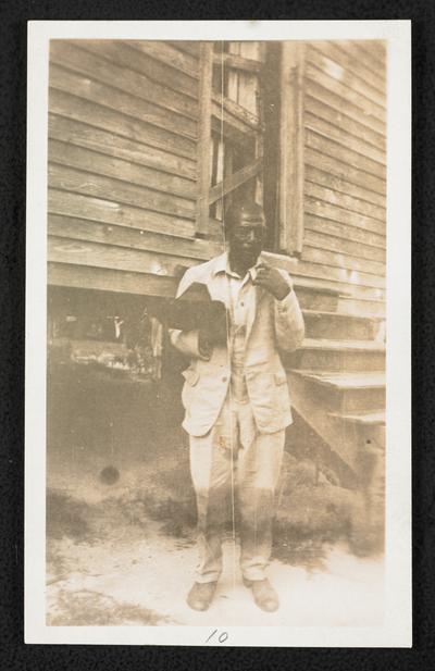 Alabama students. Back of the photograph reads:Beginner in Bullock County 1922, Native African