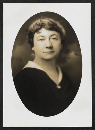 Forma portrait of Cora Wilson Stewart, facing right, similar portrait to item #27