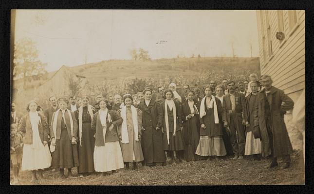 Kentucky students. Back of the photograph reads: A night school group