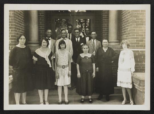Louisiana students. Back of the photograph reads: Adult Class in Lafayette, LA, Northside Primary School, June 2, 1929
