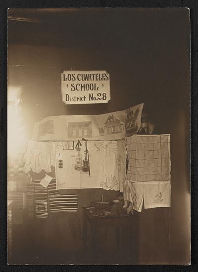 Display from the Los Cuarteles School, District No. 28, in New Mexico