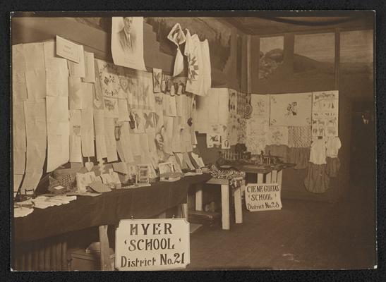 Displays from the Hyer School, District No. 21 and Cieneguitas School, District No. 25, in New Mexico