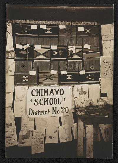 Display from the Chimayo School, District No. 20, in New Mexico