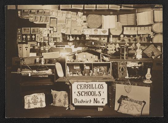 Display from the Cerrillos Schools, District No. 7, in New Mexico