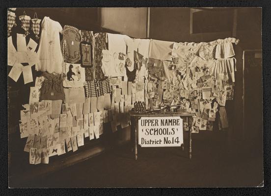 Display from the Upper Nambe Schools, District No. 14, location unknown