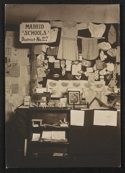 Display from the Madrid Schools, District No. 27, in Iowa