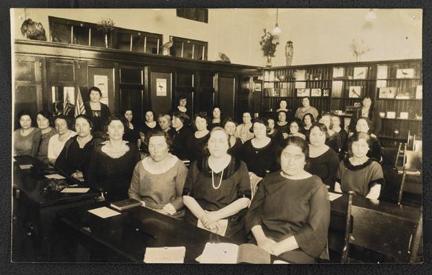 New York students. Back of the photograph reads: PS182 Brooklyn, Mrs. C. Flinker, Polish, Slovak, Romania, Hungarian, German, Russian, Jewish