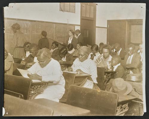 Georgia students. Back of the photograph reads: These Georgia colored students made a fine record and wrote letters to friends in Washington D.C