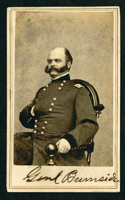 Ambrose Everett Burnside (1824-1881); served as a General in the United States Army