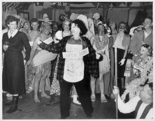 Adults; In Costume; Crowd of people in costume at party