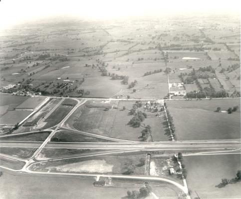 Aerial photographs; Aerial view of same area as #69, with close-up of the overpass