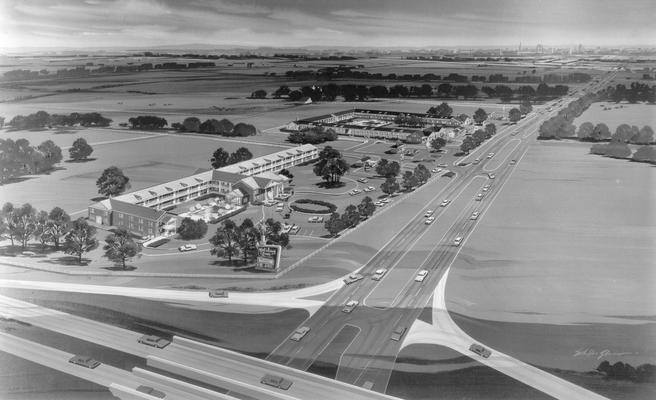 Holiday Inn; Artist's Conception; Artist's conception of a Holiday Inn and its landscaping features