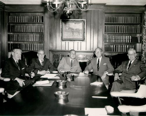 Horse Industry; Partially Identified; Five men at a meeting