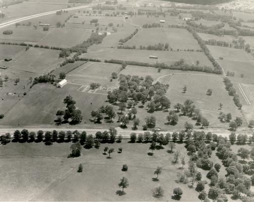 Horse Farms and Owners; Unidentified; Unidentified farm, aerial view #5