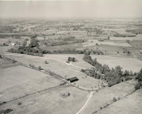 Horse Farms and Owners; Unidentified; Unidentified farm, aerial view #6