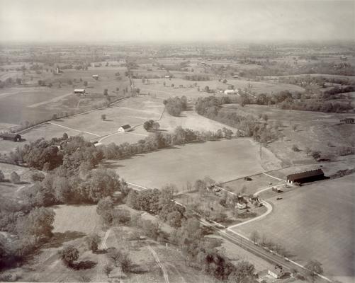 Horse Farms and Owners; Unidentified; Unidentified farm, aerial view #7