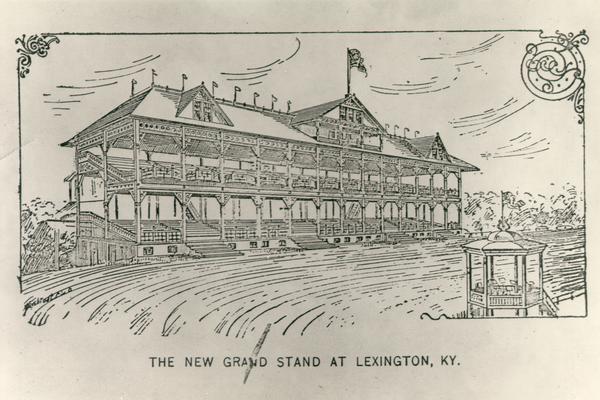 Horses; Harness Racing; Kentucky Association Track; Artist's rendering of the 