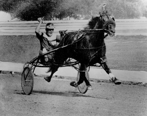 Horses; Harness Racing; Race Scenes; Matte duplicate of #1707