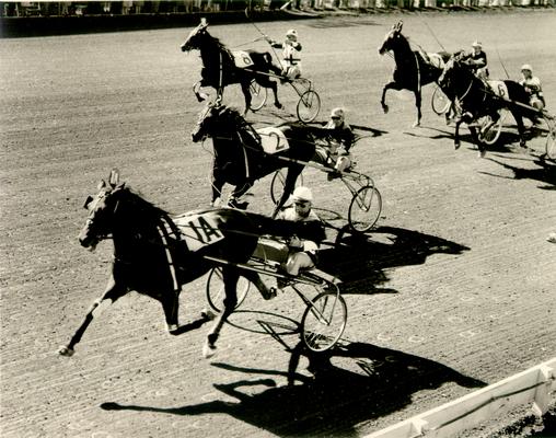 Horses; Harness Racing; Race Scenes; Matte duplicate of #1734