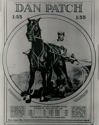 Horses; Sketches and Paintings; Dan Patch; Poster of Dan Patch from page 136 of A Century of Speed