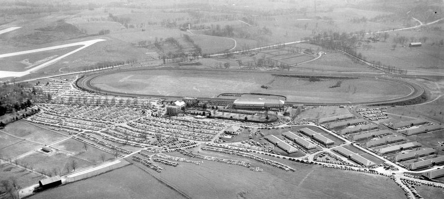 Horses; Thoroughbred Racing; Keeneland; Ariel; Ariel view of Keeneland Race Horse Track