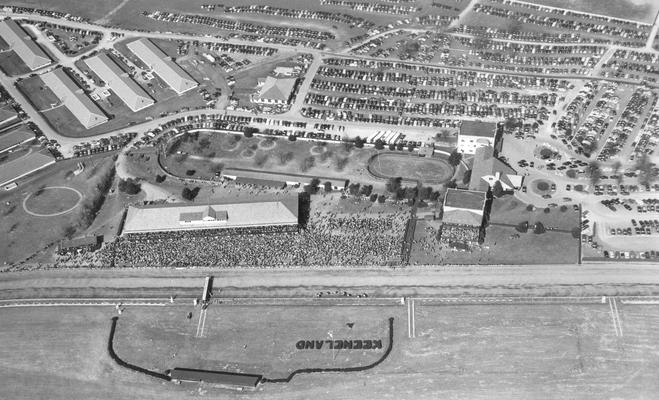 Horses; Thoroughbred Racing; Keeneland; Ariel; Ariel view of Keeneland Race Horse Track