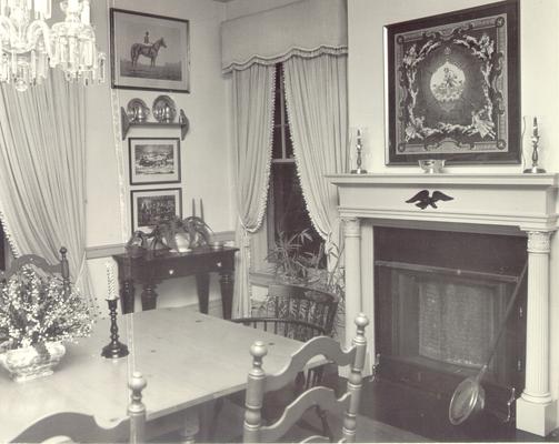 Interiors of Rooms; An old-fashioned dining room