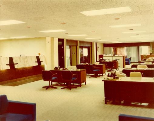 Interiors of Rooms; Bank offices