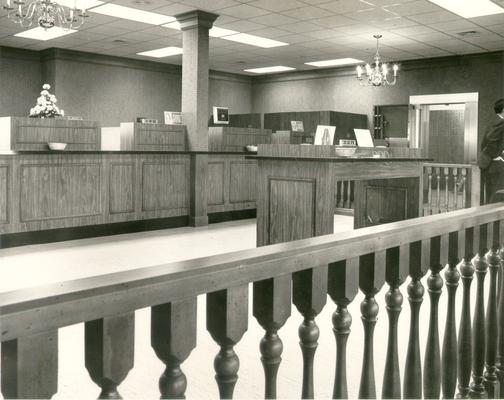 Interiors of Rooms; A bank lobby