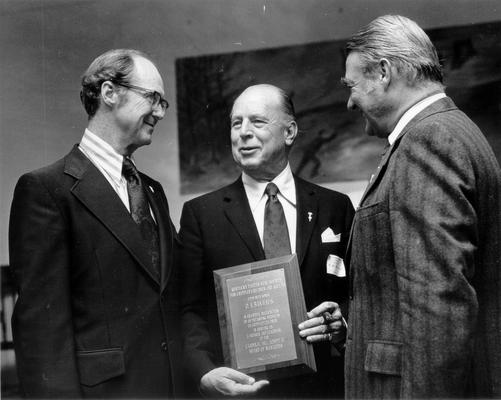 Kentucky Easter Seal Society; An award is given to O.A. Bakhaus, chairman of the Cardinal Hill Hospital board