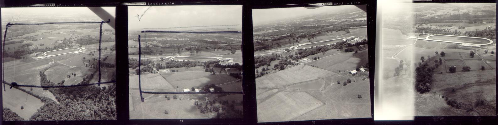 Lexington; Aerial Views; Contact Sheets; Four small negatives