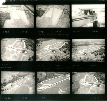 Lexington; Aerial Views; Contact Sheets; Three sets of negatives including one shot of Weddle's plane