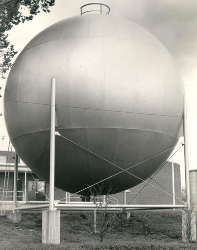 Lexington, KY; Sewage Treatment Plant; Close-up of another gas holding tank